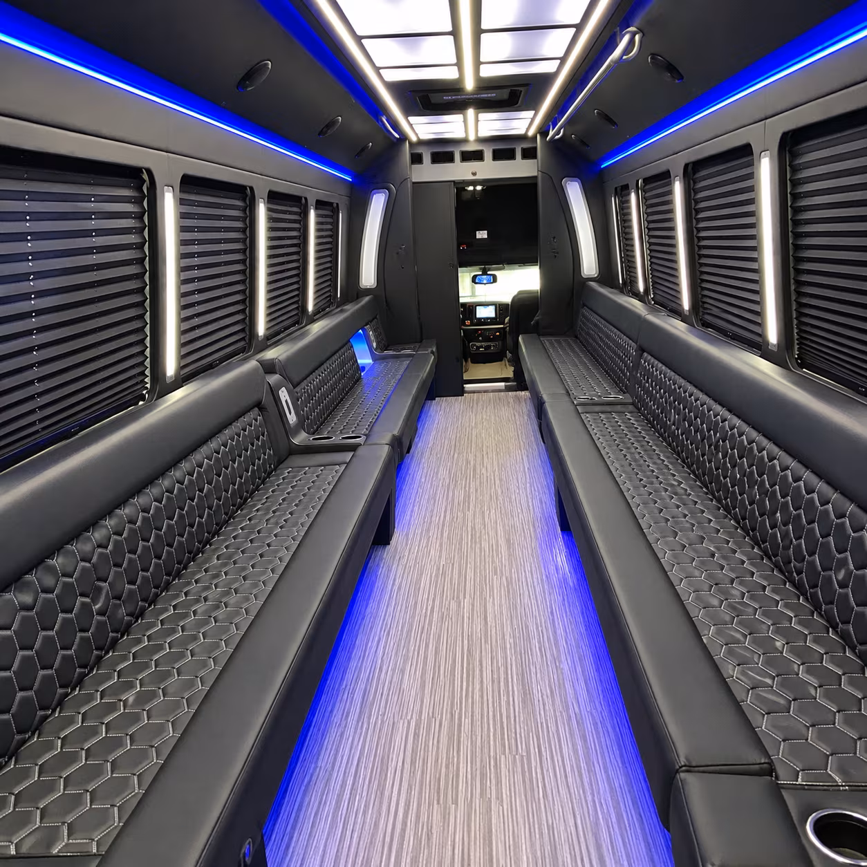 redding party bus rental interior