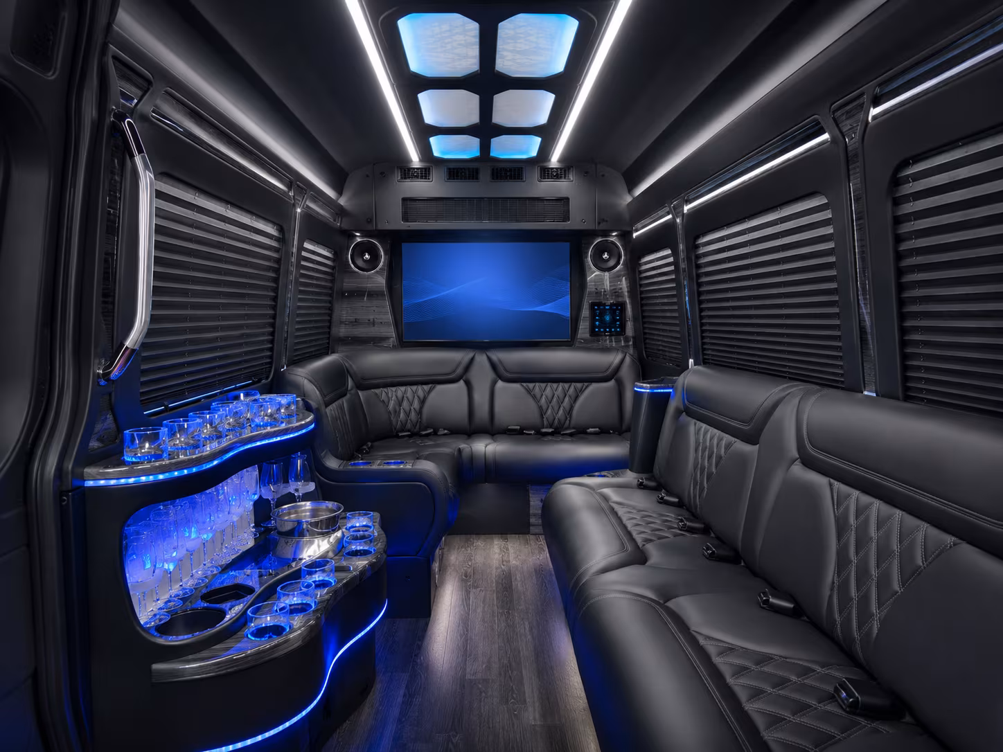 sprinter vans and minibuses for bridal party transportation in redding